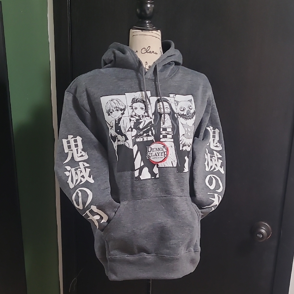 Gray Demon Slayer Hoodie